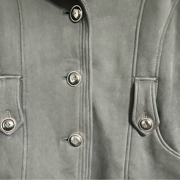 Women’s Kenneth Cole Reaction Stretch Fencer Collar Coat Jacket Black Size Small - Picture 3 of 9